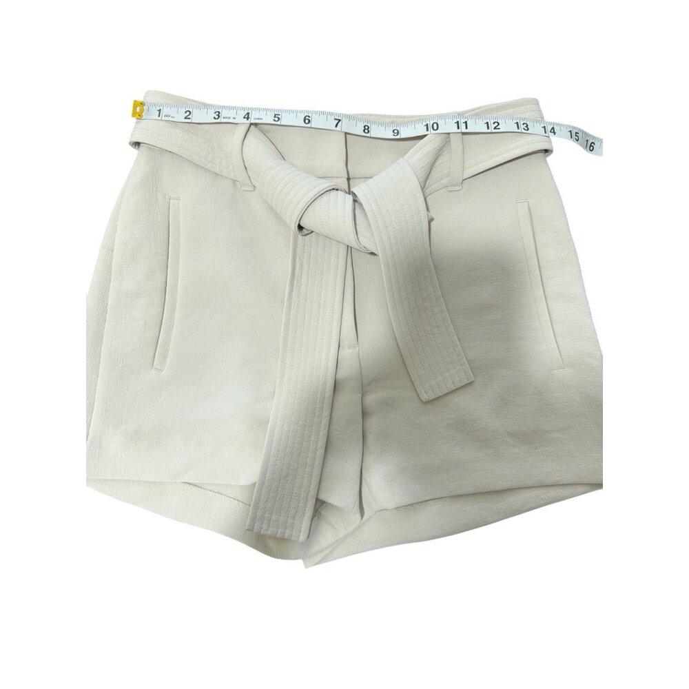 Wilfred Womens Beige Belted High-Waisted Shorts Size 2 - Picture 3 of 7